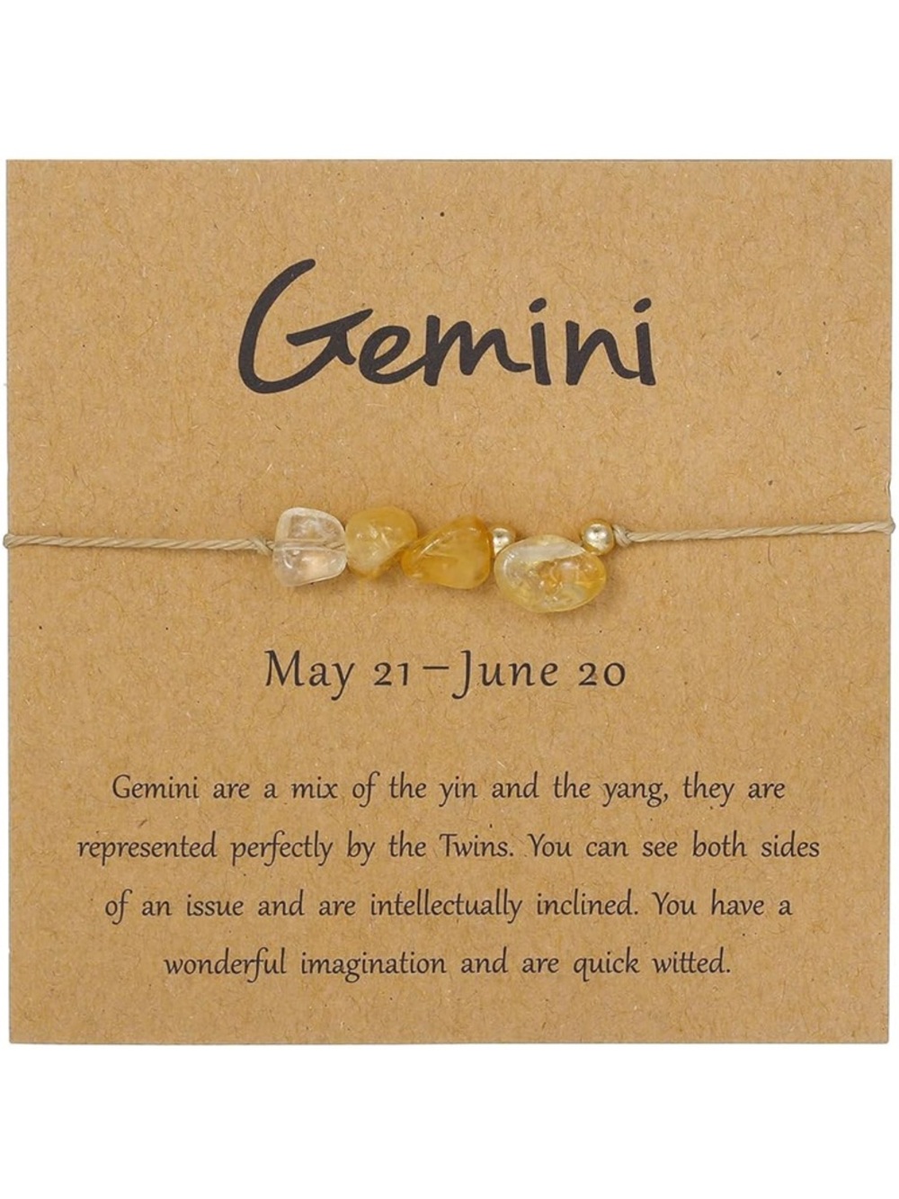 Gemini Zodiac Beaded Bracelet ♊️